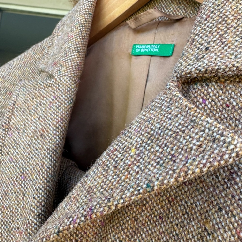 United Colors Of Benetton Women Wool Tweed Blazer Pants Suit